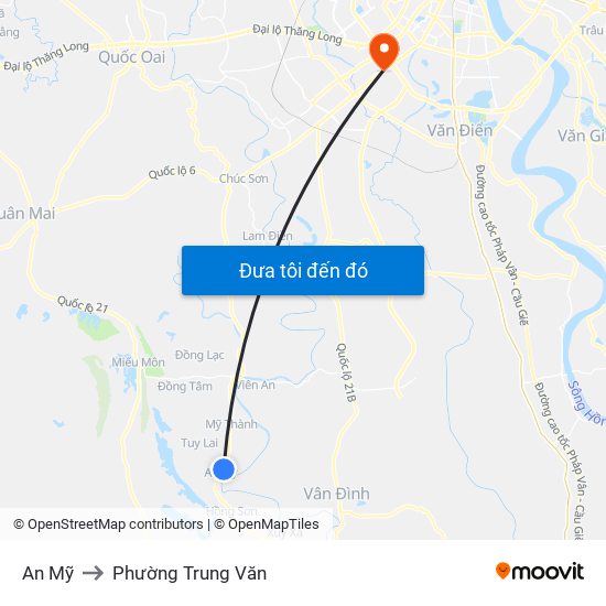 An Mỹ to Phường Trung Văn map