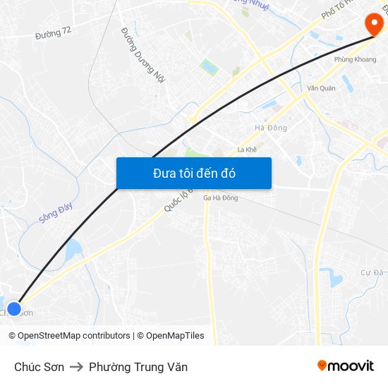 Chúc Sơn to Phường Trung Văn map