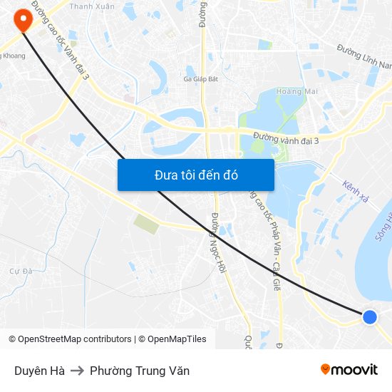 Duyên Hà to Phường Trung Văn map