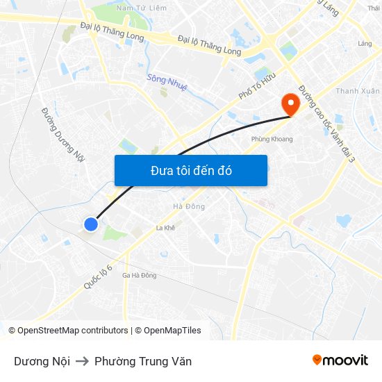 Dương Nội to Phường Trung Văn map