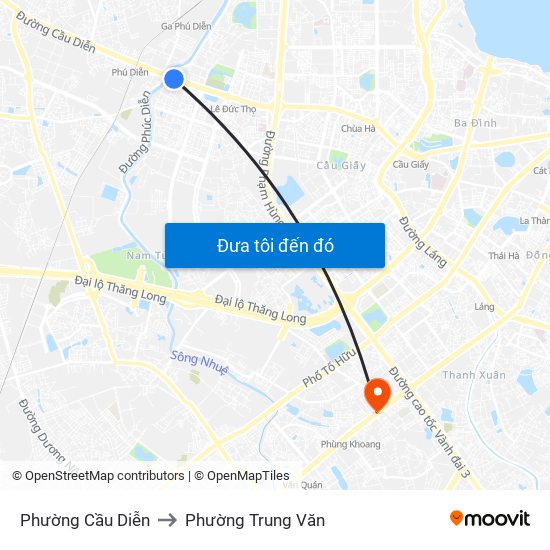 Phường Cầu Diễn to Phường Trung Văn map