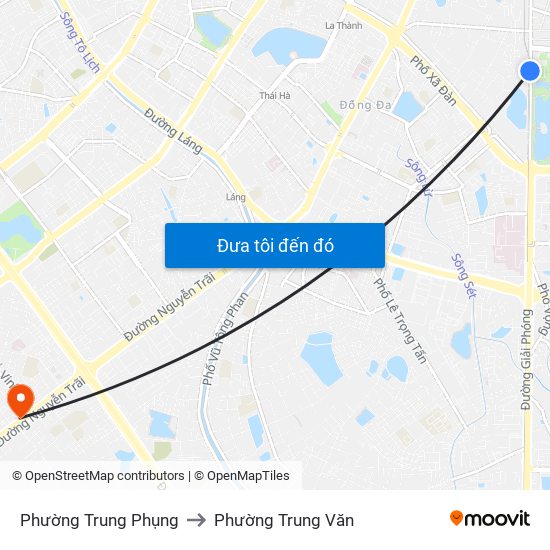 Phường Trung Phụng to Phường Trung Văn map