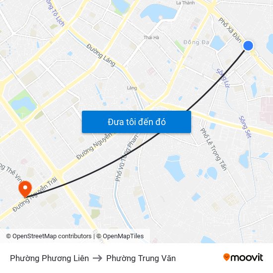 Phường Phương Liên to Phường Trung Văn map