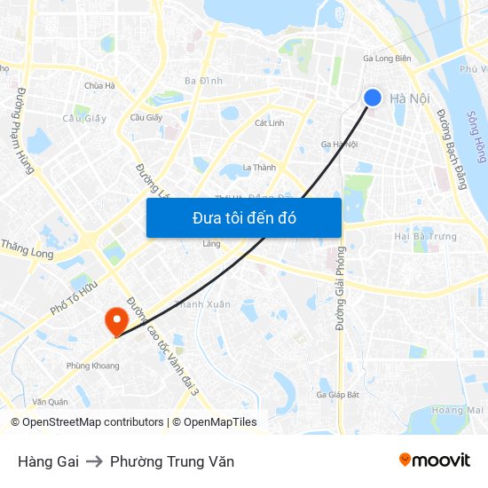Hàng Gai to Phường Trung Văn map