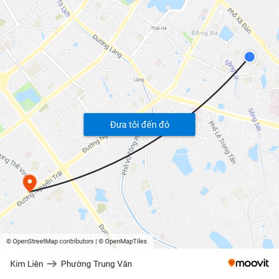 Kim Liên to Phường Trung Văn map
