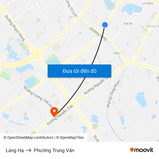 Láng Hạ to Phường Trung Văn map