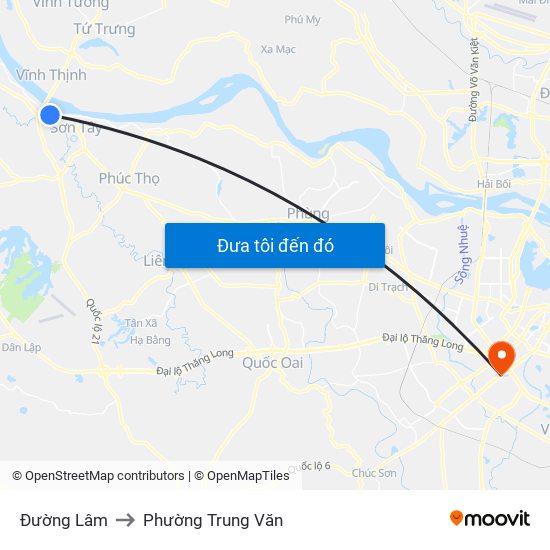 Đường Lâm to Phường Trung Văn map