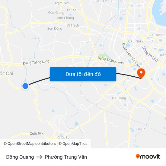 Đồng Quang to Phường Trung Văn map