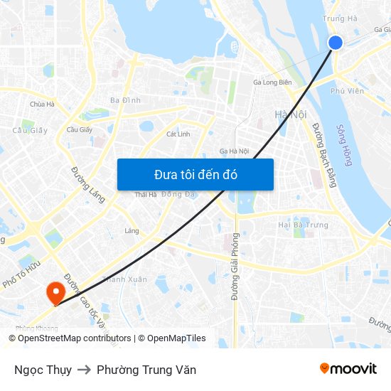 Ngọc Thụy to Phường Trung Văn map