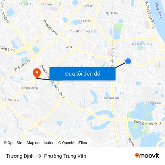 Trương Định to Phường Trung Văn map