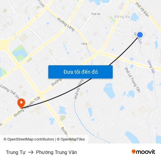 Trung Tự to Phường Trung Văn map