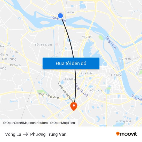 Võng La to Phường Trung Văn map