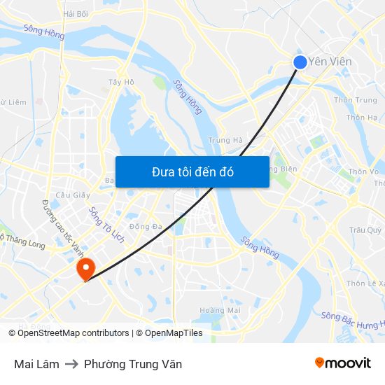 Mai Lâm to Phường Trung Văn map