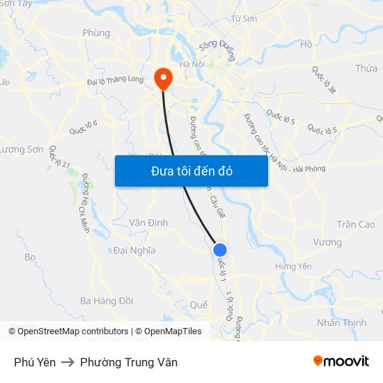 Phú Yên to Phường Trung Văn map