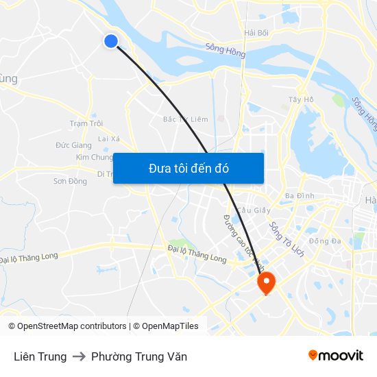 Liên Trung to Phường Trung Văn map