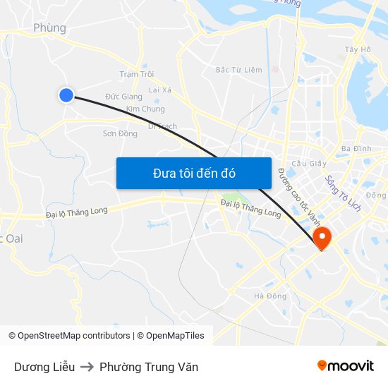 Dương Liễu to Phường Trung Văn map