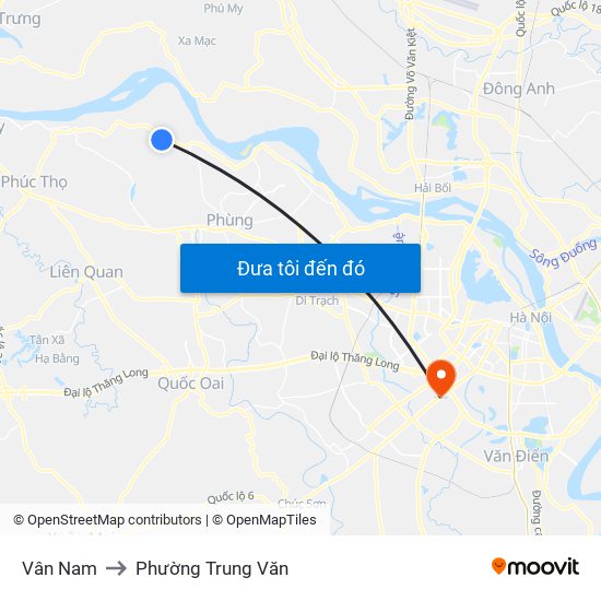 Vân Nam to Phường Trung Văn map
