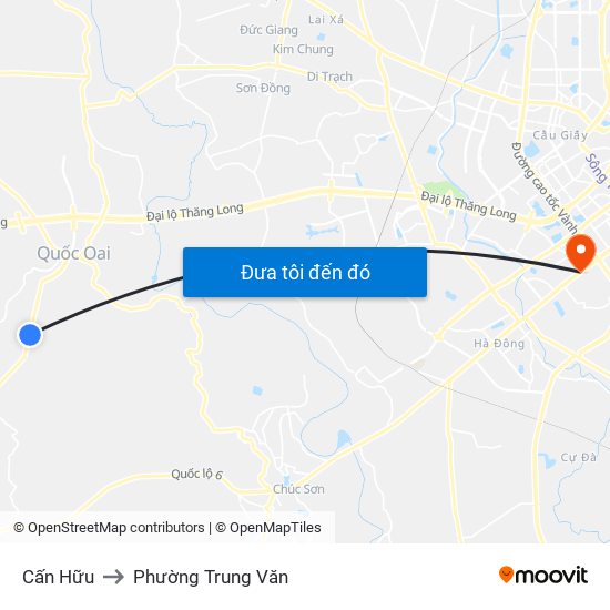 Cấn Hữu to Phường Trung Văn map