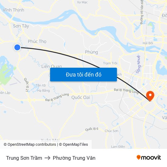 Trung Sơn Trầm to Phường Trung Văn map