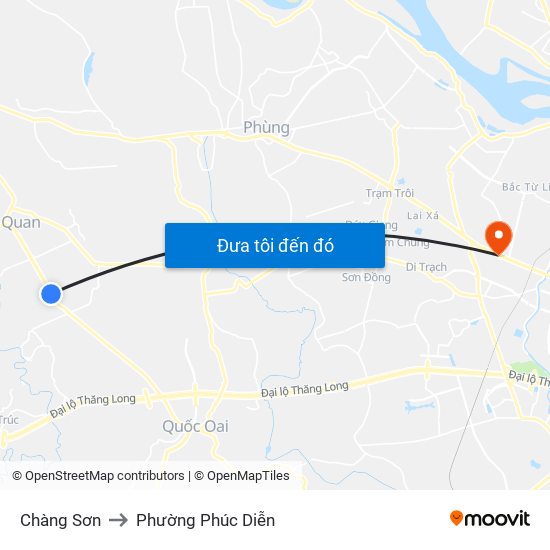 Chàng Sơn to Phường Phúc Diễn map