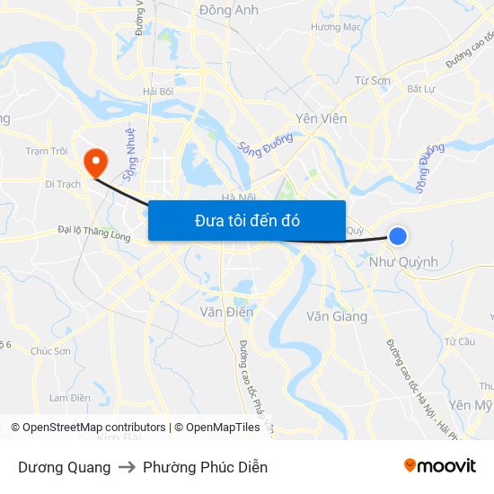 Dương Quang to Phường Phúc Diễn map
