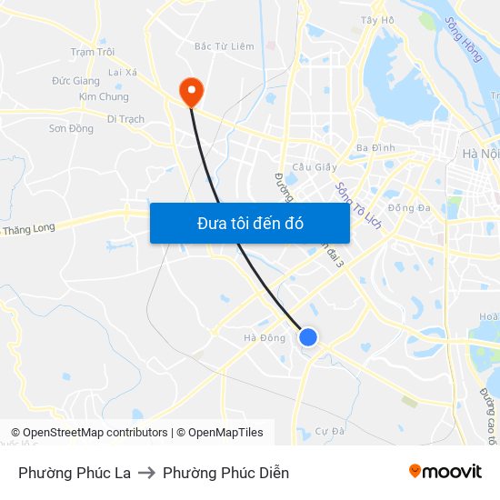 Phường Phúc La to Phường Phúc Diễn map