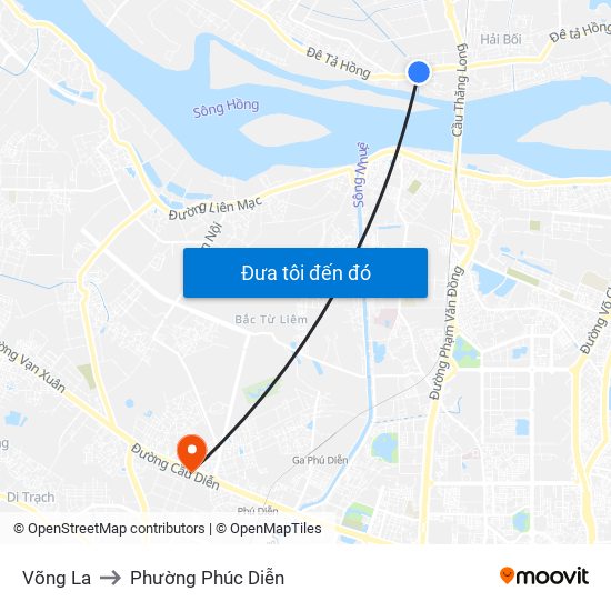 Võng La to Phường Phúc Diễn map