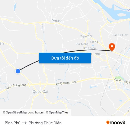 Bình Phú to Phường Phúc Diễn map