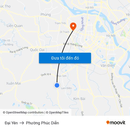 Đại Yên to Phường Phúc Diễn map