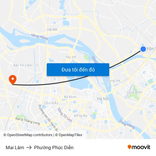 Mai Lâm to Phường Phúc Diễn map