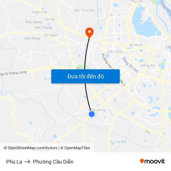 Phú La to Phường Cầu Diễn map