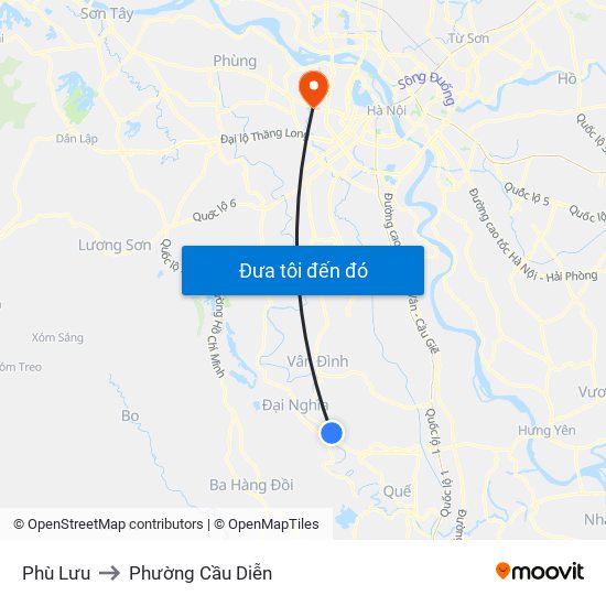 Phù Lưu to Phường Cầu Diễn map