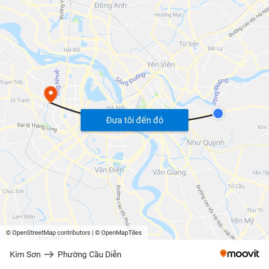 Kim Sơn to Phường Cầu Diễn map