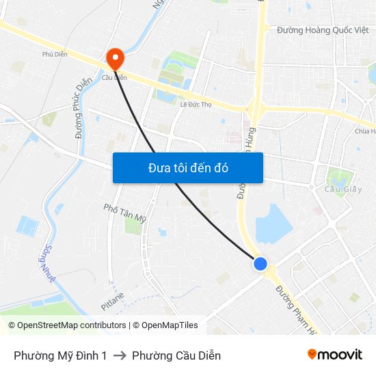 Phường Mỹ Đình 1 to Phường Cầu Diễn map