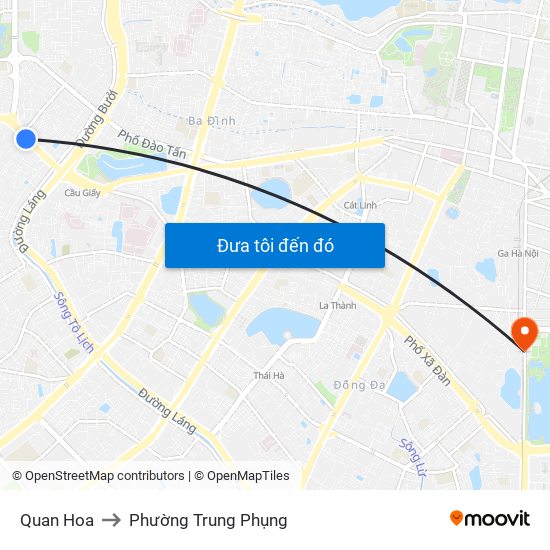 Quan Hoa to Phường Trung Phụng map
