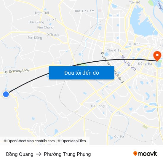 Đồng Quang to Phường Trung Phụng map