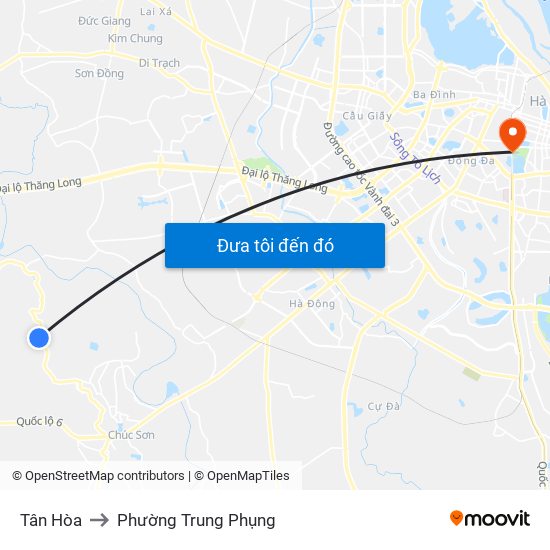 Tân Hòa to Phường Trung Phụng map