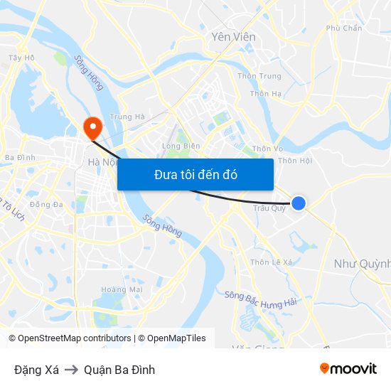 Đặng Xá to Quận Ba Đình map