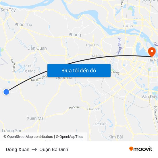 Đông Xuân to Quận Ba Đình map