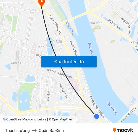 Thanh Lương to Quận Ba Đình map