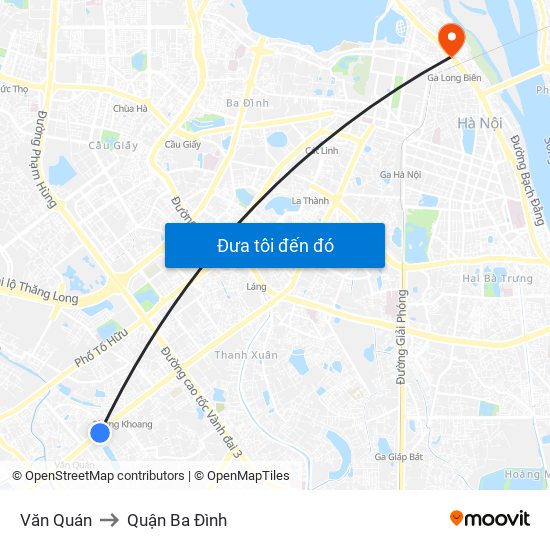 Văn Quán to Quận Ba Đình map