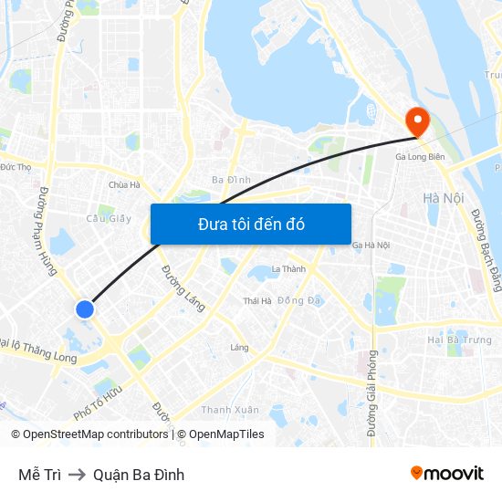 Mễ Trì to Quận Ba Đình map