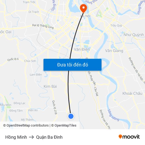 Hồng Minh to Quận Ba Đình map