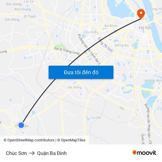 Chúc Sơn to Quận Ba Đình map