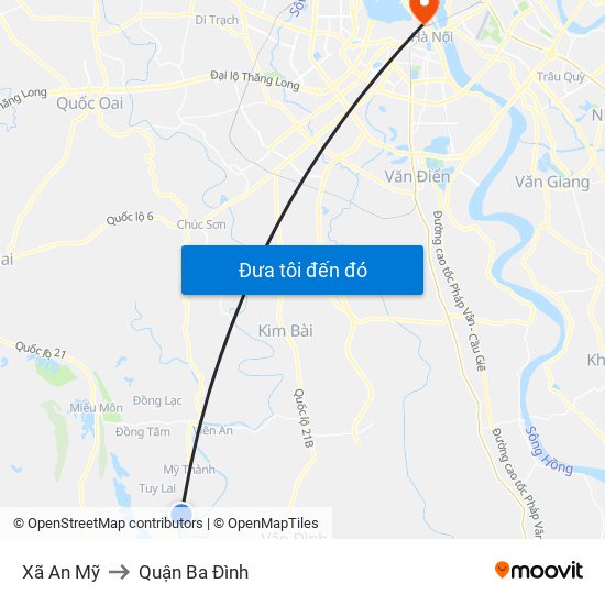 Xã An Mỹ to Quận Ba Đình map