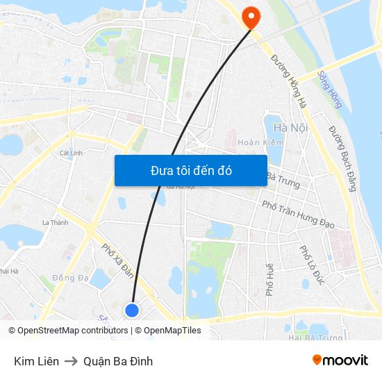 Kim Liên to Quận Ba Đình map