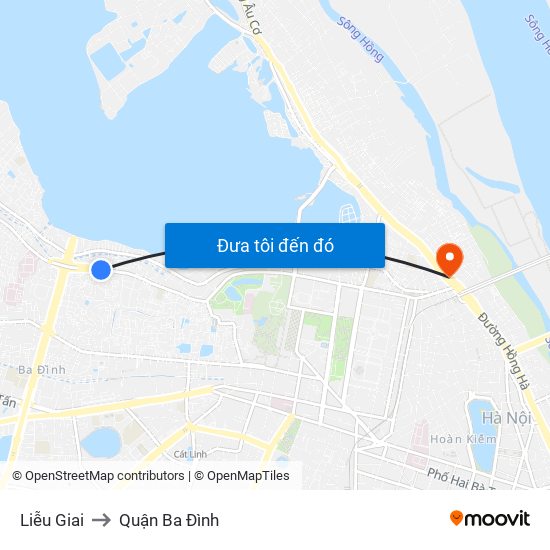 Liễu Giai to Quận Ba Đình map