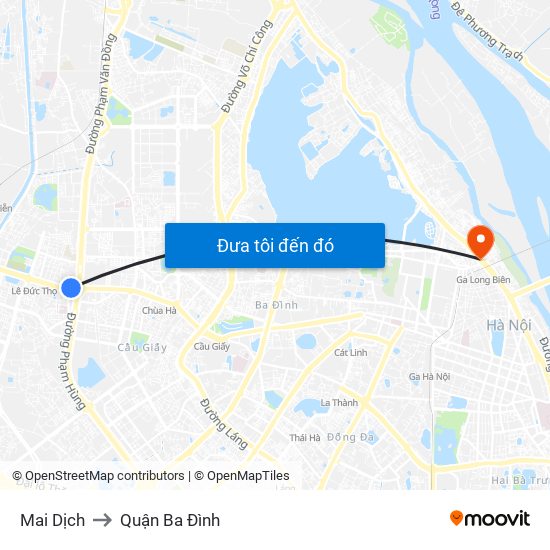 Mai Dịch to Quận Ba Đình map