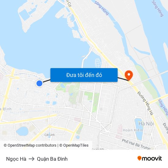 Ngọc Hà to Quận Ba Đình map