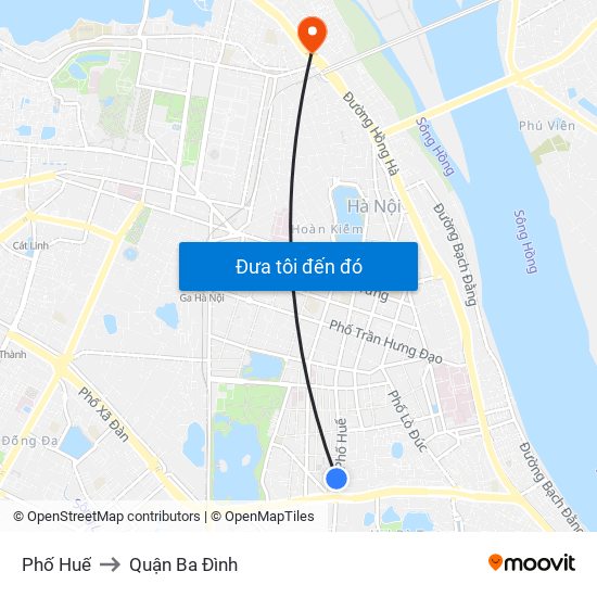 Phố Huế to Quận Ba Đình map